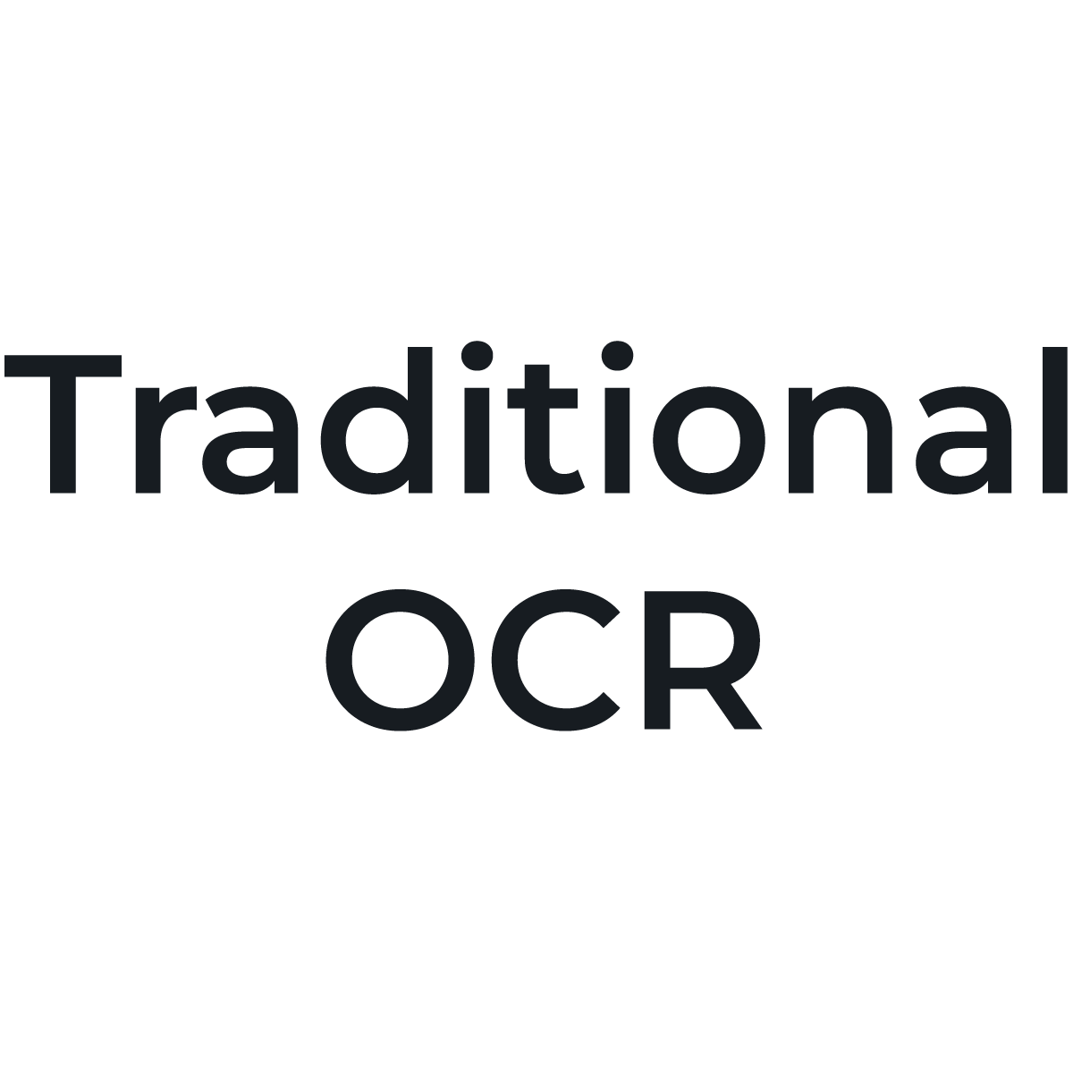 Traditional OCR