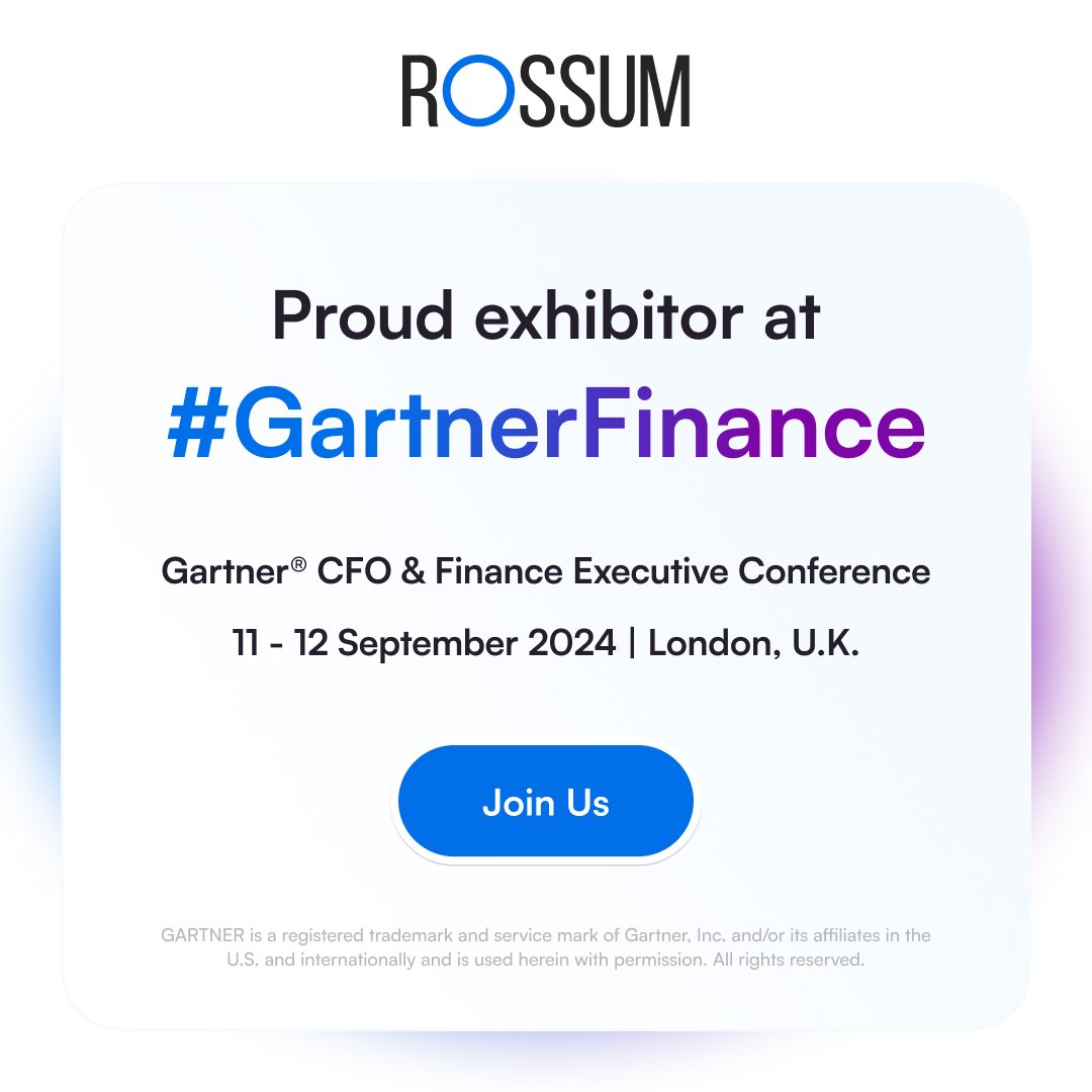 Rossum at Gartner CFO Conference