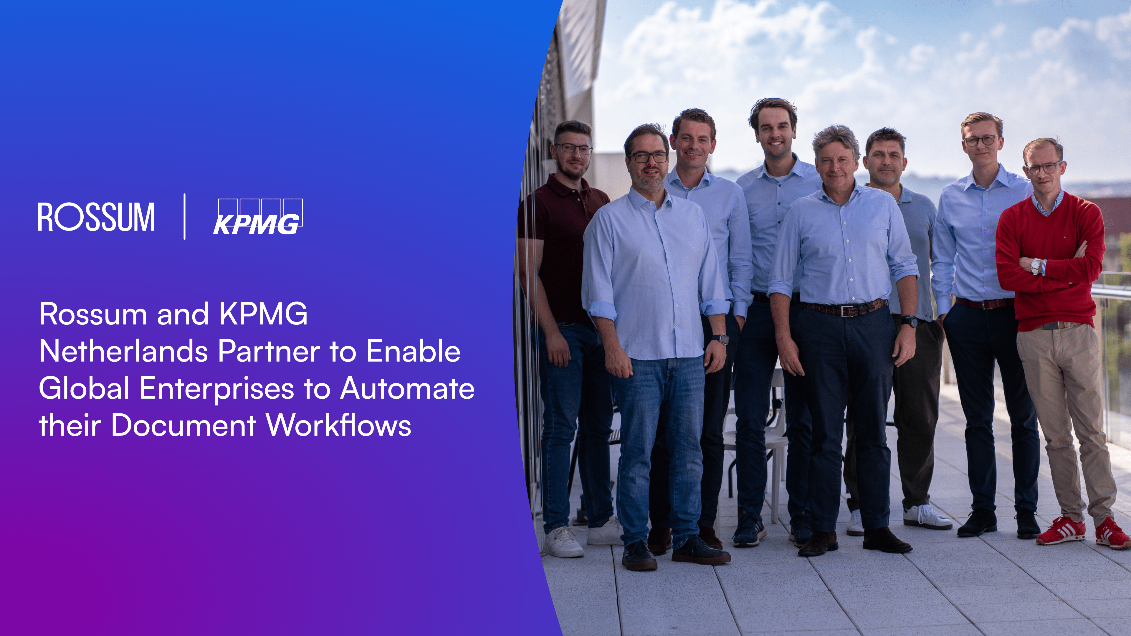 Rossum and KPMG Team picture - partnership announcement