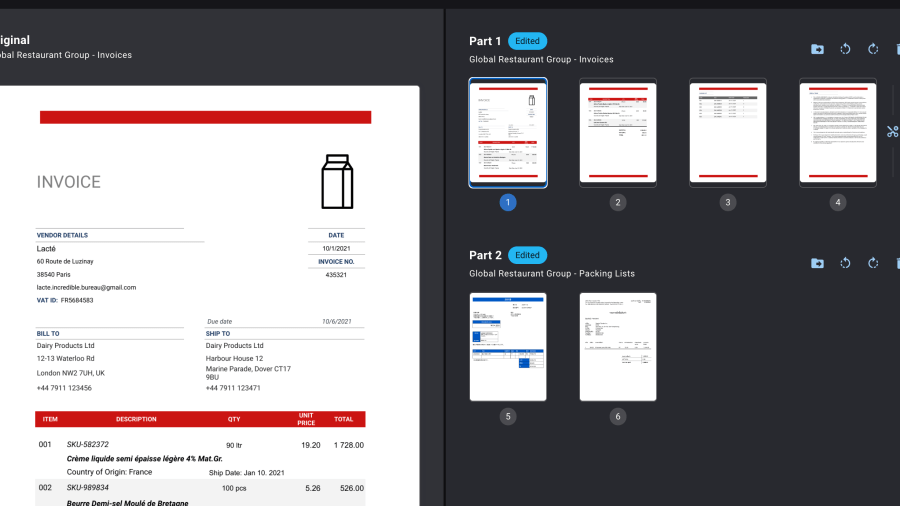 Splitting and sorting Rossum Aurora
