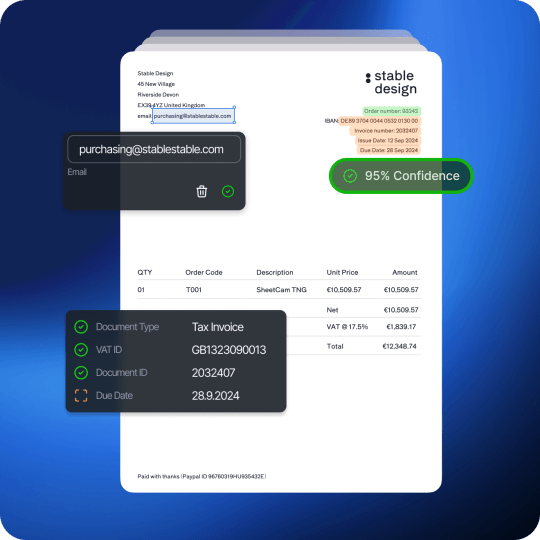 receive and understand transactional documents with AI document processing